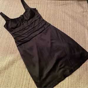 Black satin cocktail dress (size 5/6) little black dress